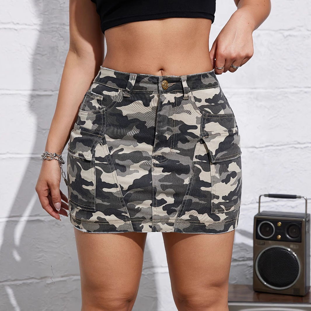 Elegantes pantalones cortos vaqueros lavados de cintura alta