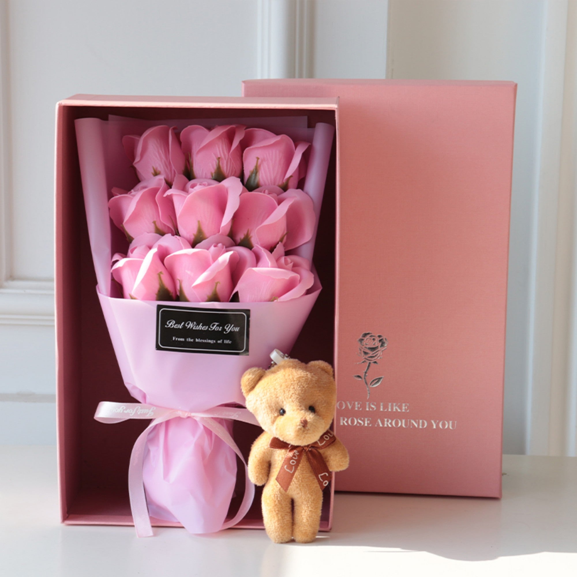 Ramo de Rosas San Valentín – Regalo Romántico con Oso